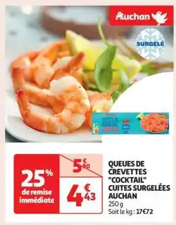 Auchan Queues De Crevettes Cocktail Cuites Surgelées Auchan offre