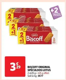 Auchan Biscoff Original Speculoos Lotus offre