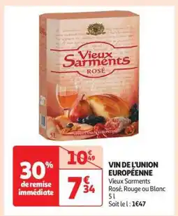 Auchan Vieux Sarments Rosé offre