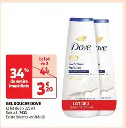 Auchan Gel Douche Dove offre