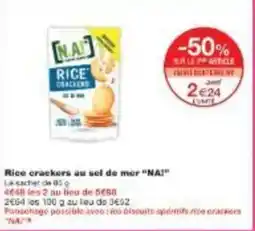 Monoprix Rice crackers au sel de mer na offre