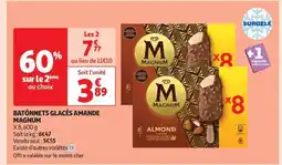 Auchan BATÔNNETS GLACÉS AMANDE MAGNUM offre