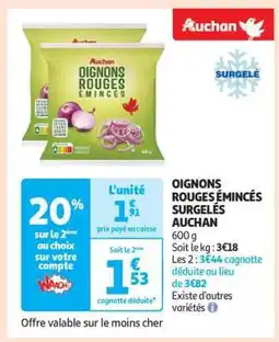 Auchan Oignons Rouges Émincés Surgelés Auchan offre