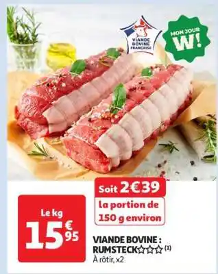 Auchan Viande Bovine : Rumsteck offre