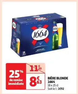 Auchan Bière Blonde 1664 offre