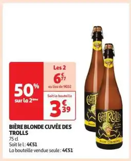 Auchan Bière Blonde Cuvée Des Trolls offre