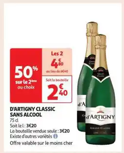 Auchan D'ARTIGNY CLASSIC SANS ALCOOL offre