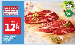 Auchan Viande Bovine : Basse Côte** Avec Os offre