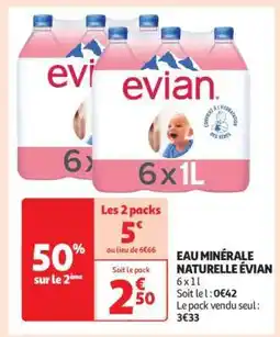 Auchan Eau Minérale Naturelle Évian offre