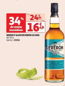 Auchan WHISKY GLEN DEVERON 10 ANS offre