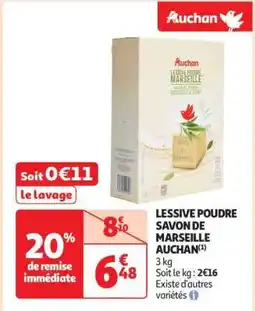 Auchan Lessive Poudre Savon De Marseille Auchan offre