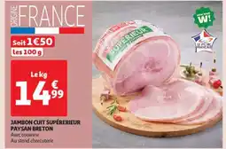 Auchan JAMBON CUIT SUPÉRIEURE PAYSAN BRETON offre