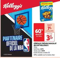Auchan Céréales Trésor Chocolat Au Lait Kellogg's offre