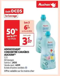 Auchan Adoucissant Concentré Caraïbes Auchan offre