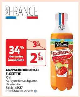 Auchan GAZPACHO ORIGINALE FLORETTE offre