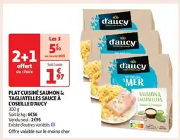 Auchan Plat Cuisiné Saumon & Tagliatelles Sauce À L'oseille D'aucy offre