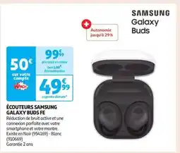 Auchan Écouteurs Samsung Galaxy Buds Fe offre