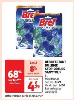 Auchan DÉSINFECTANT DU LINGE STOP-ODEURS SANYTOL offre