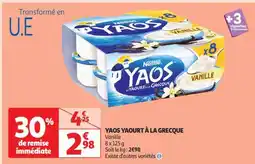 Auchan YAOS Yaourt à la grecque offre