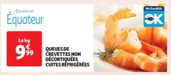 Auchan Queues De Crevettes Non Décortiquées Cuites Réfrigérées offre