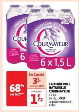 Auchan Eau Minérale Naturelle Courmayeur offre
