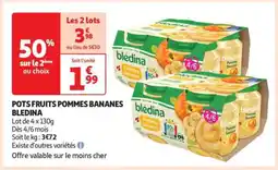 Auchan POTS FRUITS POMMES BANANES BLEDINA offre