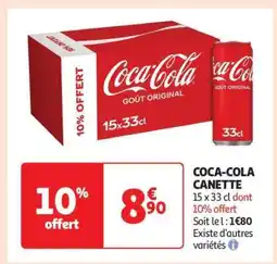 Auchan COCA-COLA CANETTE offre