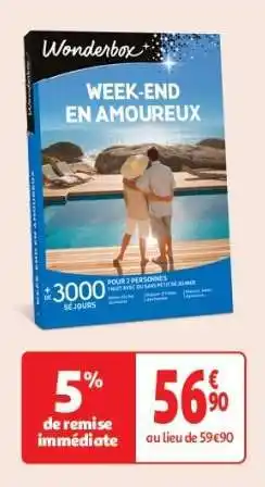 Auchan Wonderbox - Week-end en amoureux offre