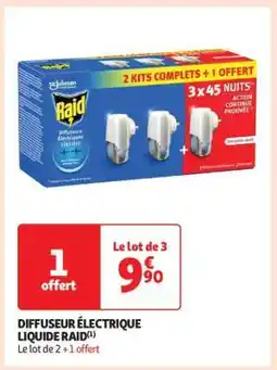 Auchan Diffuseur Électrique Liquide Raid offre