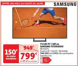 Auchan SAMSUNG TU75DU8505 offre