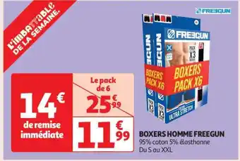 Auchan Boxers Homme Freegun offre