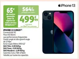 Auchan Iphone 13 128Go offre