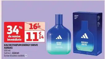 Auchan EAU DE PARFUM ENERGY DRIVE ADIDAS offre