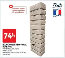 Auchan RÉCUPÉRATEUR À EAU MURAL DUNE 300L offre