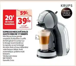 Auchan Espresso Nescafé Dolce Gusto Mini Me Yy3888Fd offre