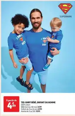 Auchan Tee-Shirt Bébé, Enfant Ou Homme offre