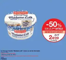 Monoprix Le fromage fouetté madame loïk nature au sel de guérande offre
