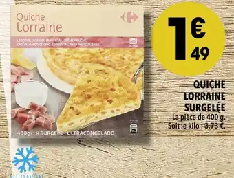 Quiche lorraine surgelée