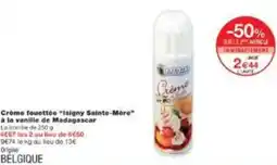 Monoprix Crème fouettée isigny sainte mère à la vanille de madagascar offre