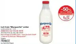 Monoprix Lait frais marguerite entier offre