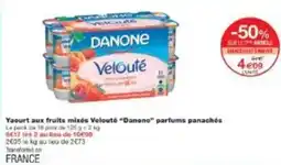 Monoprix Yaourt aux fruits mixés velouté danone parfums panachés offre
