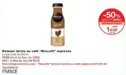 Monoprix Boisson lactée au café nescafé expresso offre