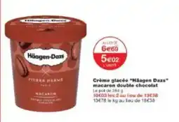 Monoprix Crème glacée häagen dazs macaron double chocolat offre