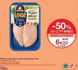 Monoprix Filets de poulet blanc fermier label rouge loue offre