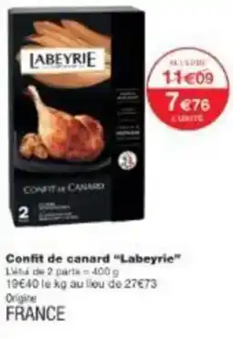 Monoprix Confit de canard labeyrie offre