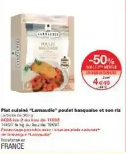 Monoprix Plat cuisiné laraudio poulet basquaise et son riz offre