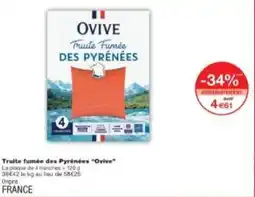 Monoprix Truite fumée des pyrénées ovive offre