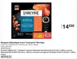 Monoprix Saumon atlantique fumé labeyrie norvège offre