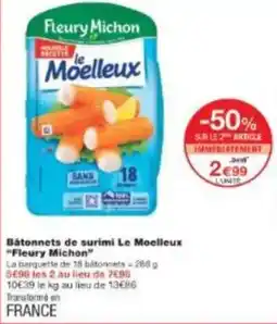 Monoprix Batonnets de surimi le moelleux fleury michon offre