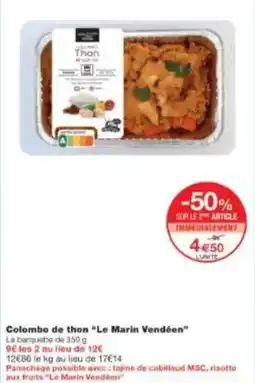 Monoprix Colombo de thon le marin vendéen offre